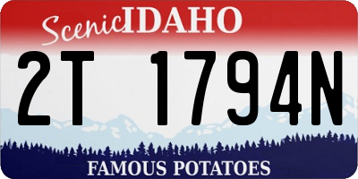 ID license plate 2T1794N