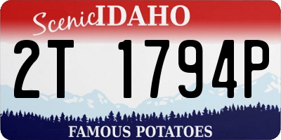 ID license plate 2T1794P