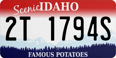 ID license plate 2T1794S