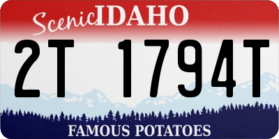 ID license plate 2T1794T