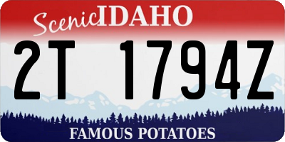 ID license plate 2T1794Z