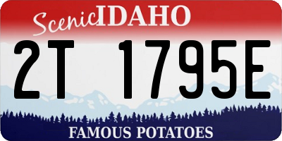 ID license plate 2T1795E