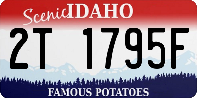 ID license plate 2T1795F