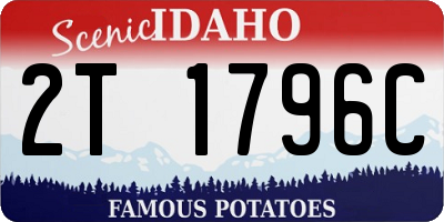 ID license plate 2T1796C