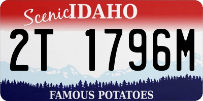 ID license plate 2T1796M