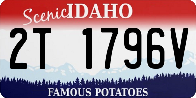 ID license plate 2T1796V