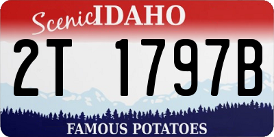 ID license plate 2T1797B