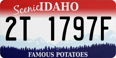 ID license plate 2T1797F