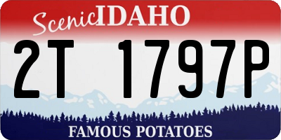 ID license plate 2T1797P