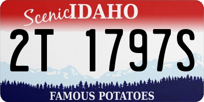 ID license plate 2T1797S