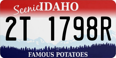 ID license plate 2T1798R
