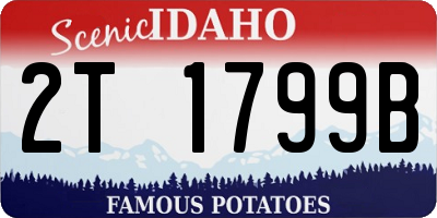 ID license plate 2T1799B