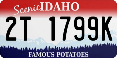 ID license plate 2T1799K