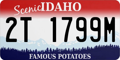 ID license plate 2T1799M