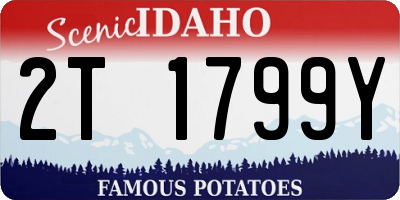 ID license plate 2T1799Y