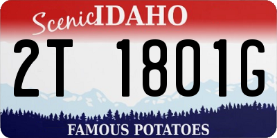 ID license plate 2T1801G