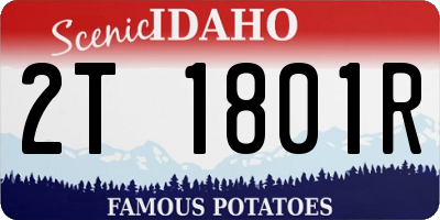 ID license plate 2T1801R