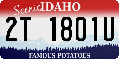 ID license plate 2T1801U