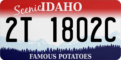 ID license plate 2T1802C
