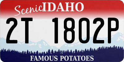 ID license plate 2T1802P