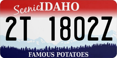 ID license plate 2T1802Z