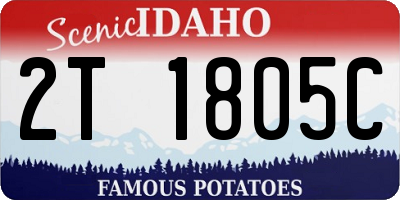 ID license plate 2T1805C