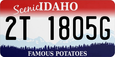 ID license plate 2T1805G