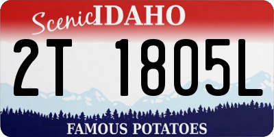 ID license plate 2T1805L