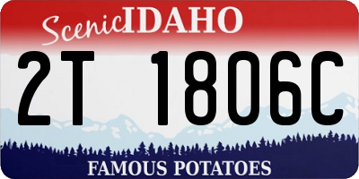 ID license plate 2T1806C