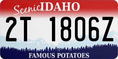 ID license plate 2T1806Z