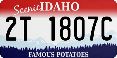 ID license plate 2T1807C