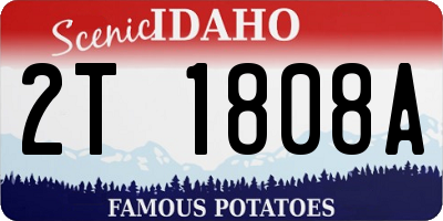 ID license plate 2T1808A