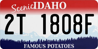 ID license plate 2T1808F