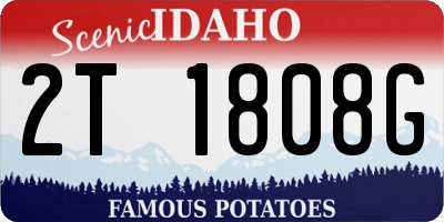 ID license plate 2T1808G