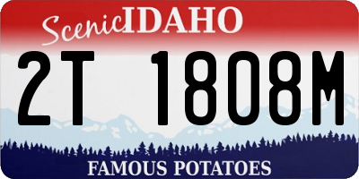 ID license plate 2T1808M