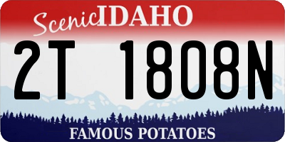 ID license plate 2T1808N