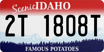 ID license plate 2T1808T