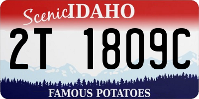 ID license plate 2T1809C