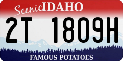 ID license plate 2T1809H