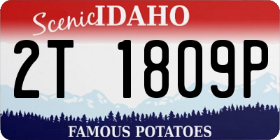 ID license plate 2T1809P