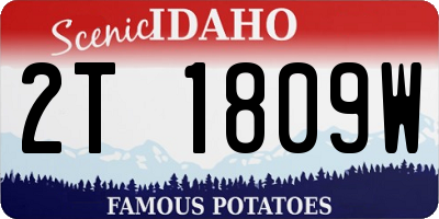 ID license plate 2T1809W