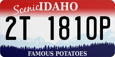 ID license plate 2T1810P