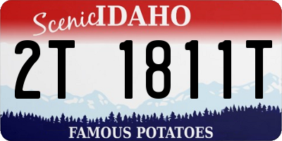 ID license plate 2T1811T