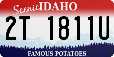 ID license plate 2T1811U