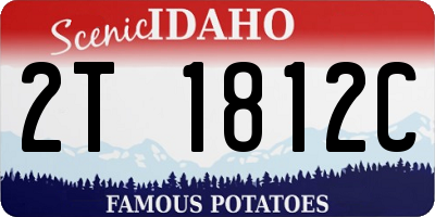 ID license plate 2T1812C