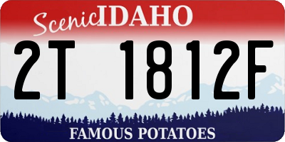 ID license plate 2T1812F