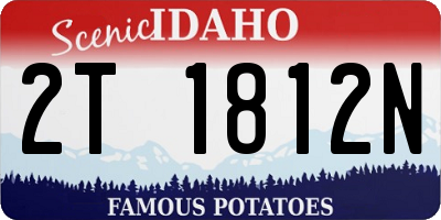 ID license plate 2T1812N