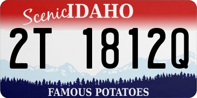 ID license plate 2T1812Q