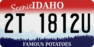 ID license plate 2T1812U