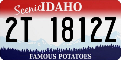 ID license plate 2T1812Z